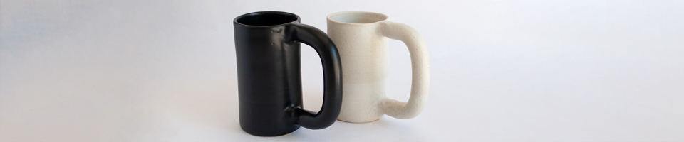 Workaday coffee mugs black and white