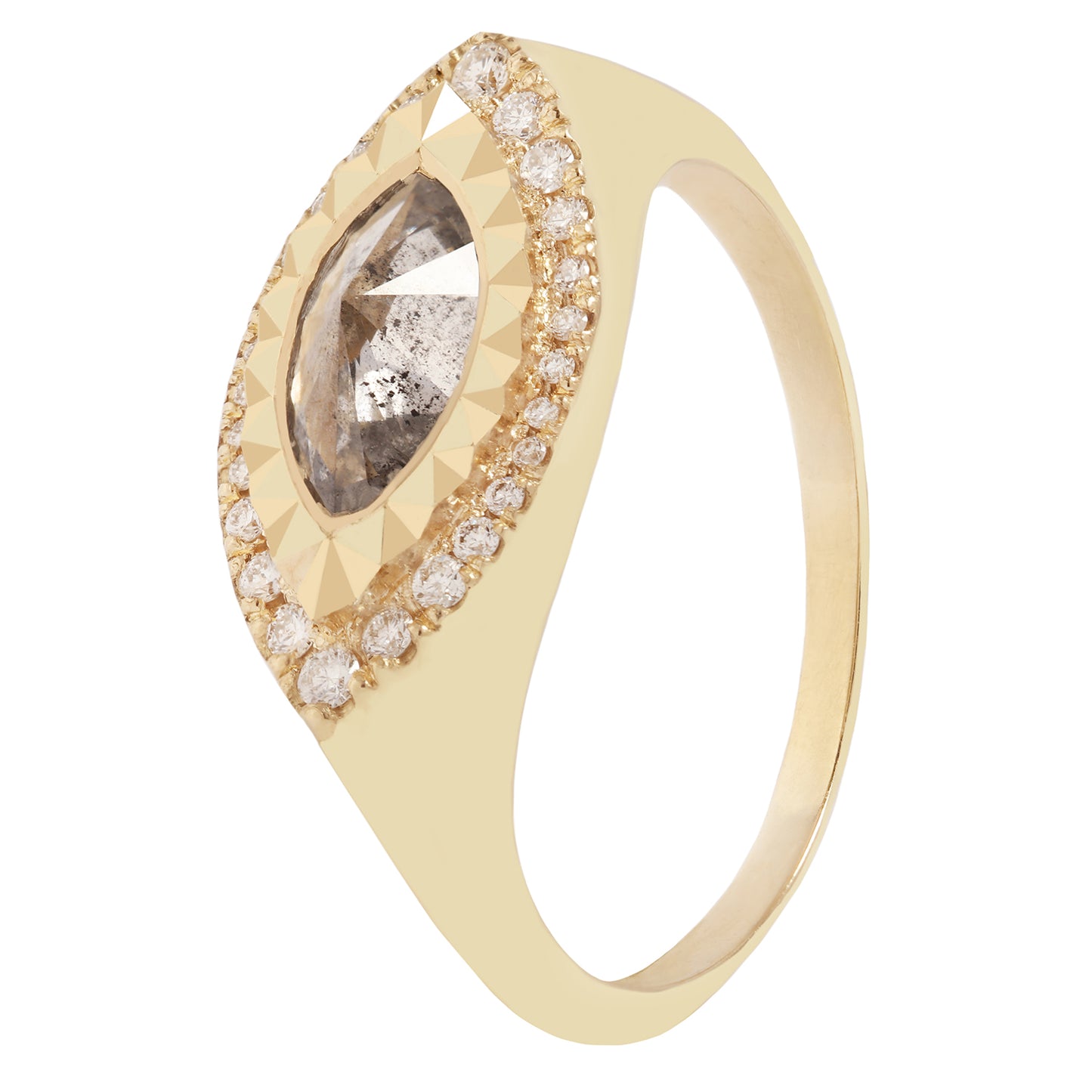 Deco Eye Diamond Signet VIII