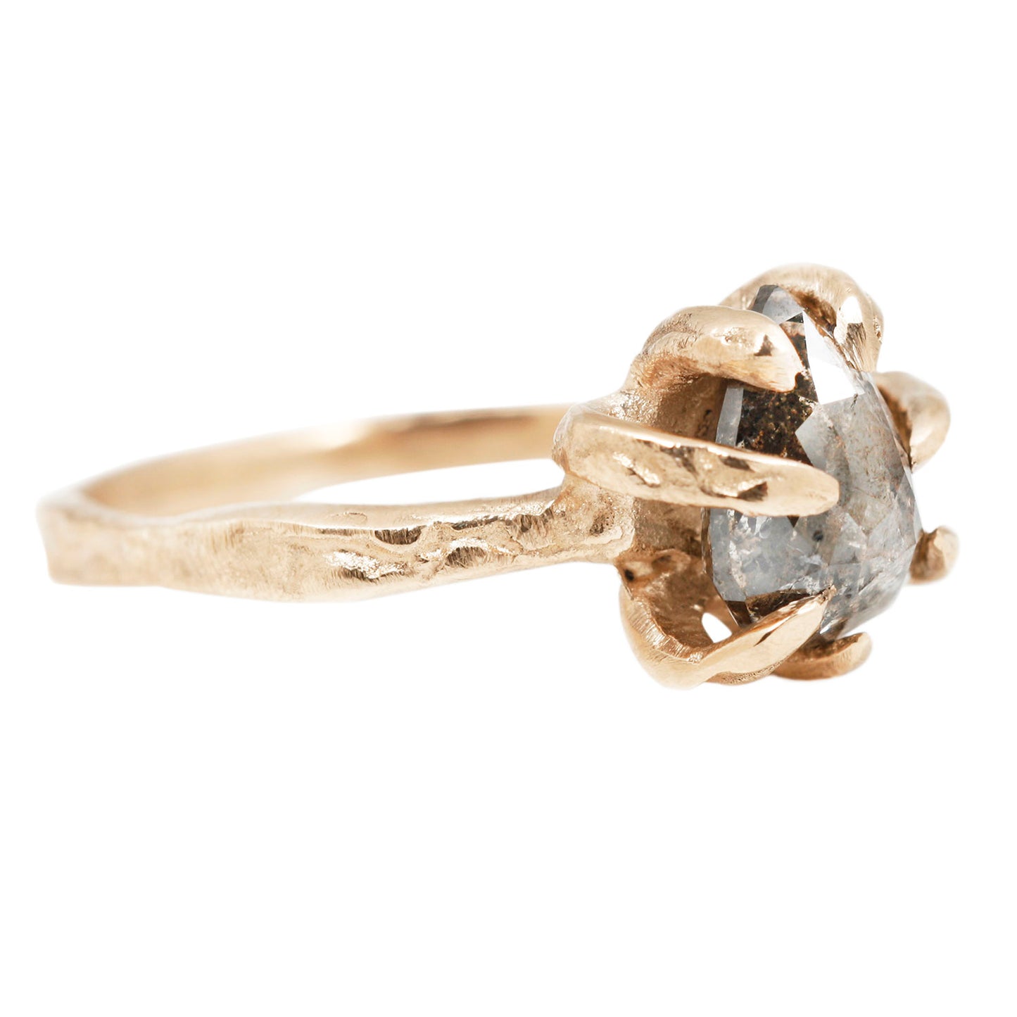 Rustic Diamond Stingray Claw Ring