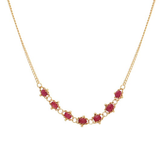 Ruby Textile Necklace