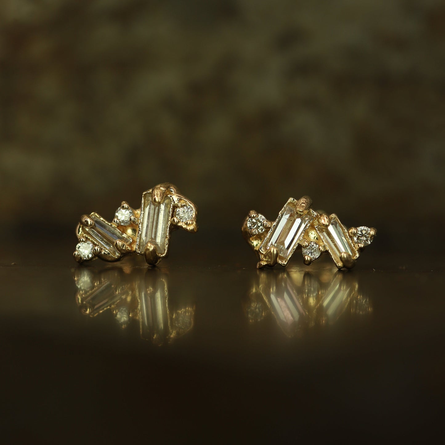 Armach Mixed Diamond Scatter Medium Stud Earrings