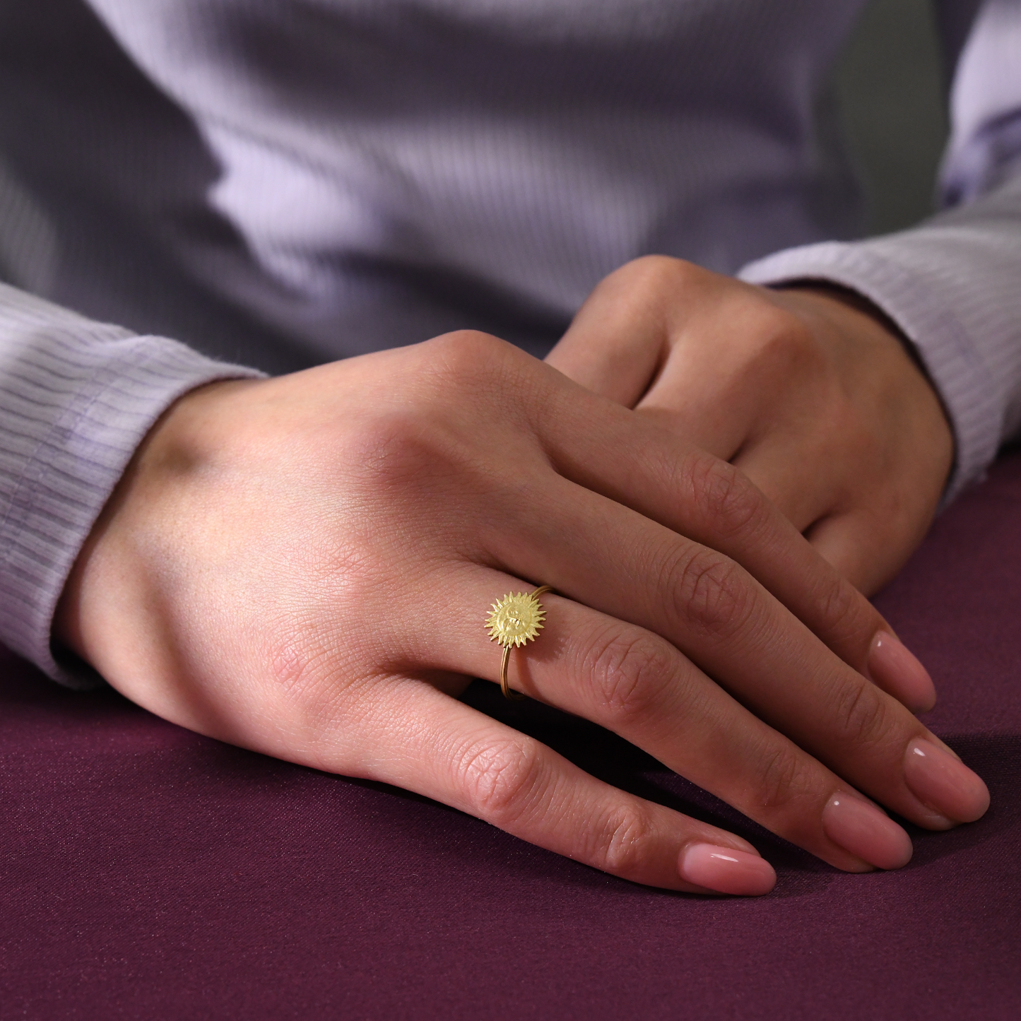 Sunface Stacking Ring
