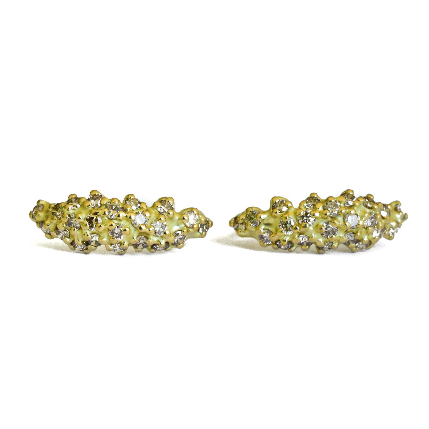 Champagne Diamond Tideworn Demi Hoops