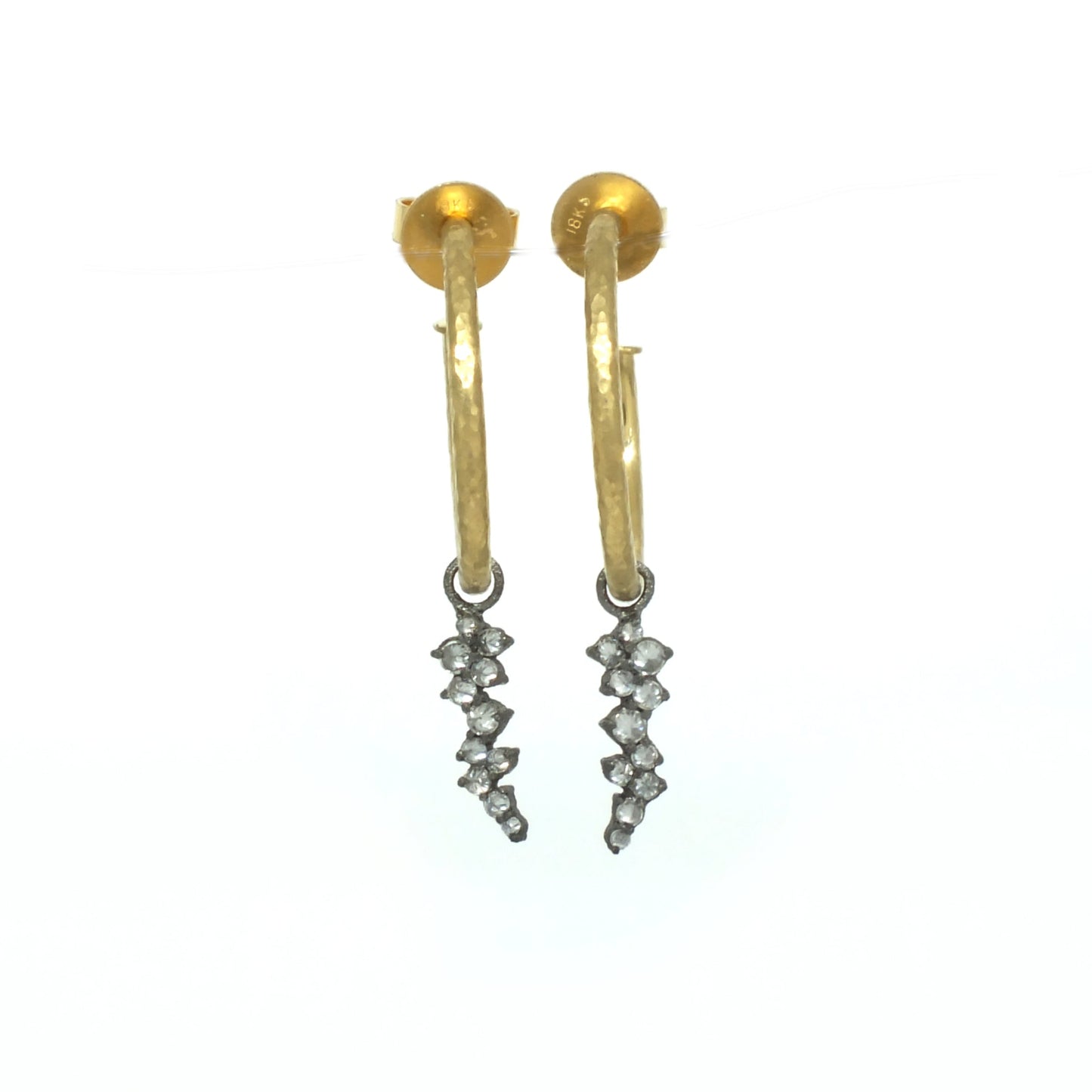 Diamond Cluster Drop Hoops