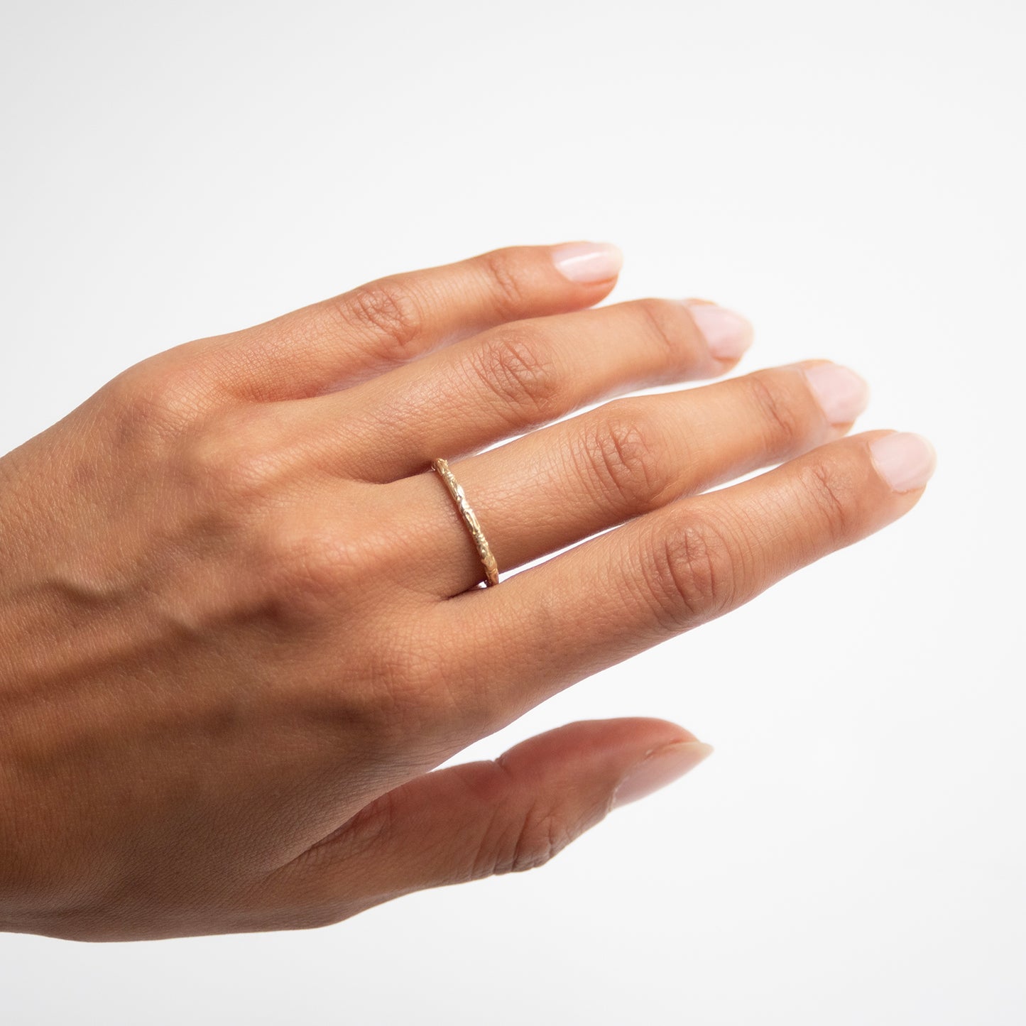 LXXXI Textured Gold Band