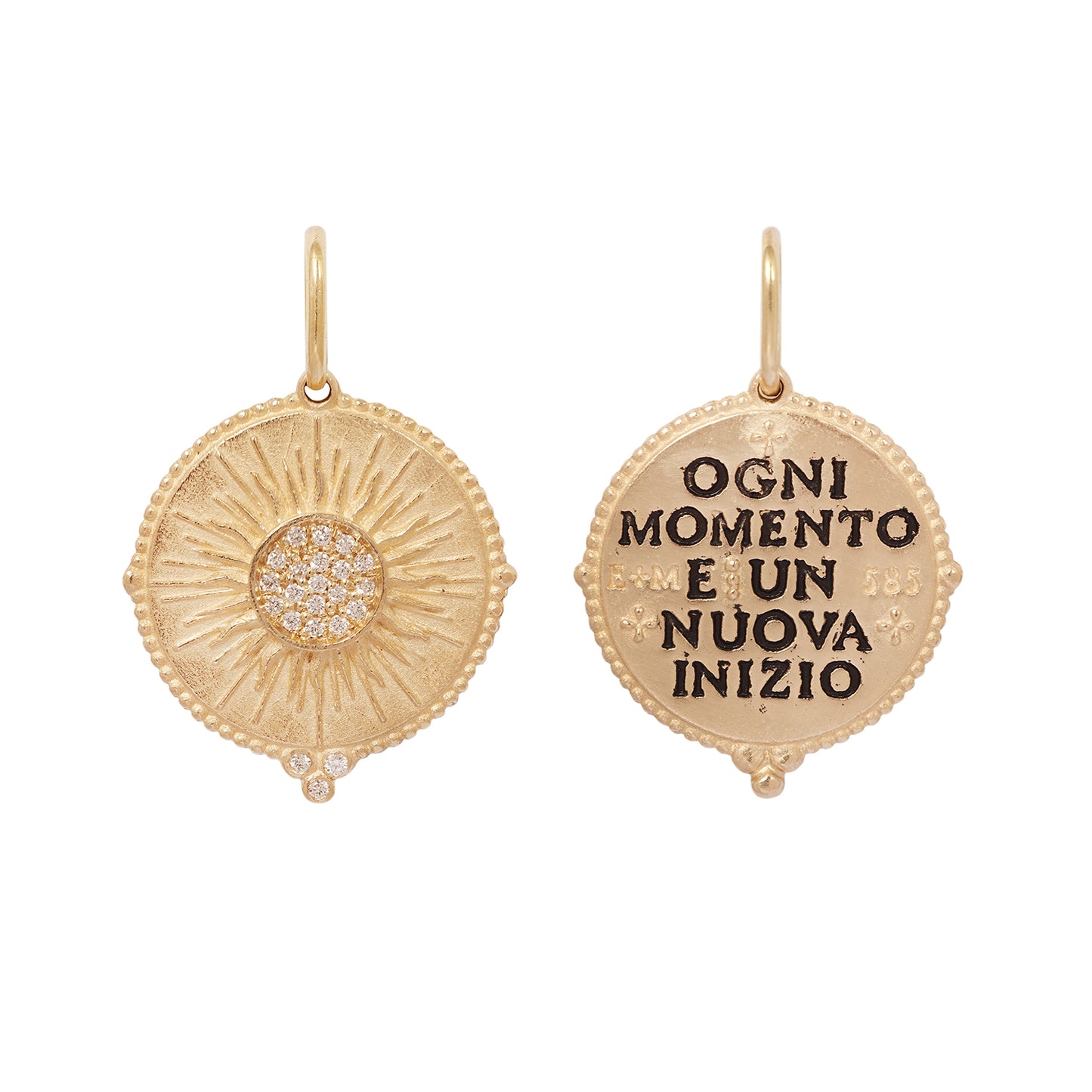 Diamond Sun Charm
