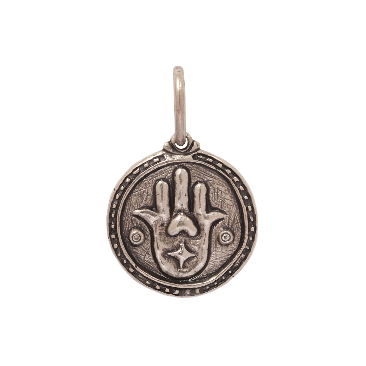Evil Eye & Hamsa Silver Charm