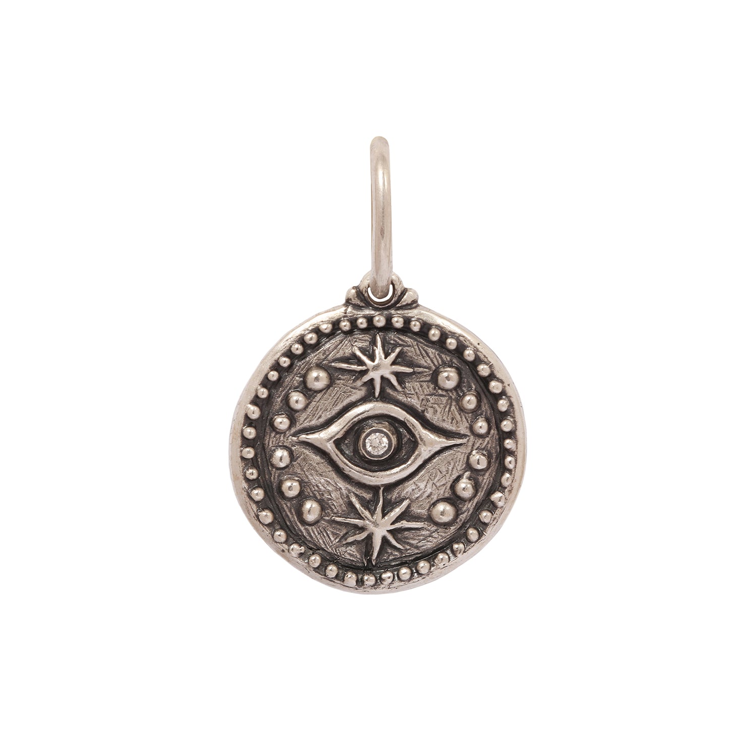 Evil Eye & Hamsa Silver Charm