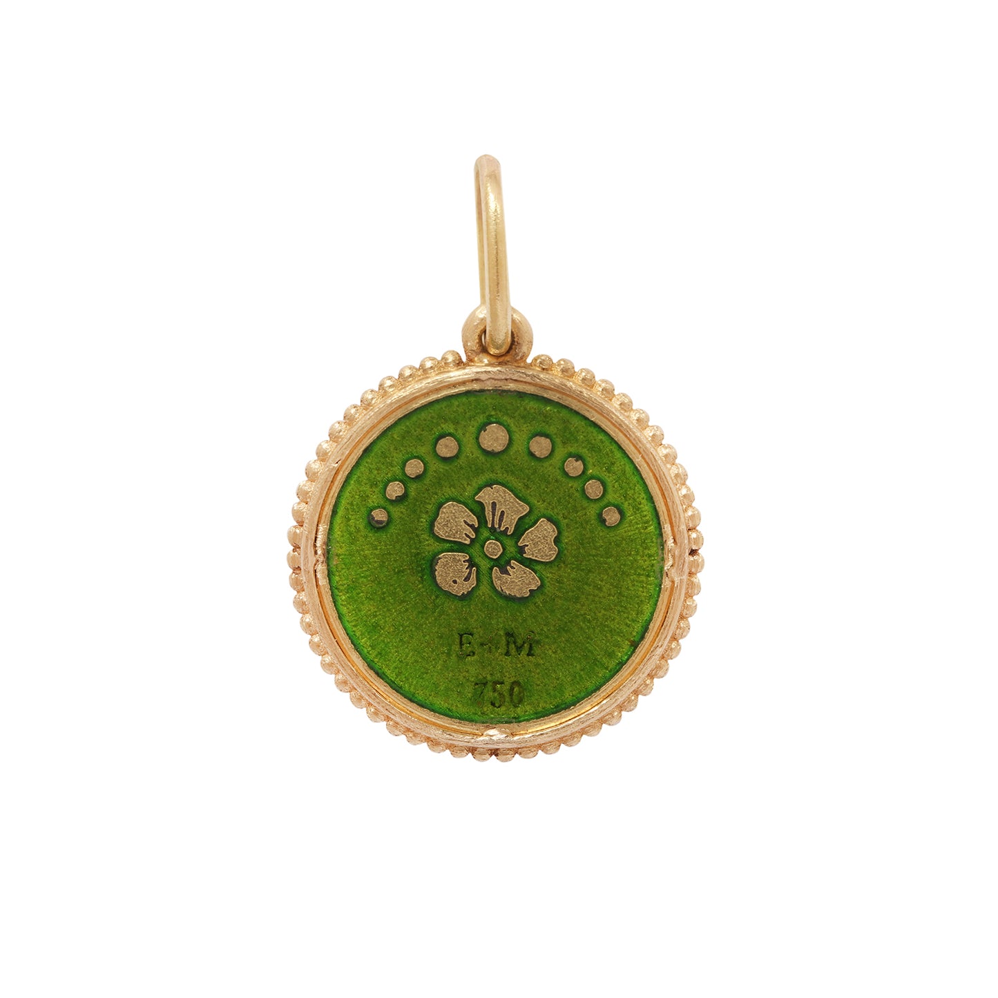 Gold Foil Enamel Feather Charm