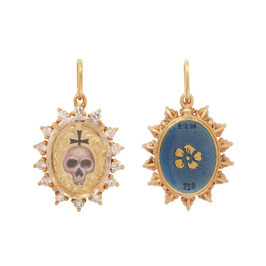 Enamel Skull Charm