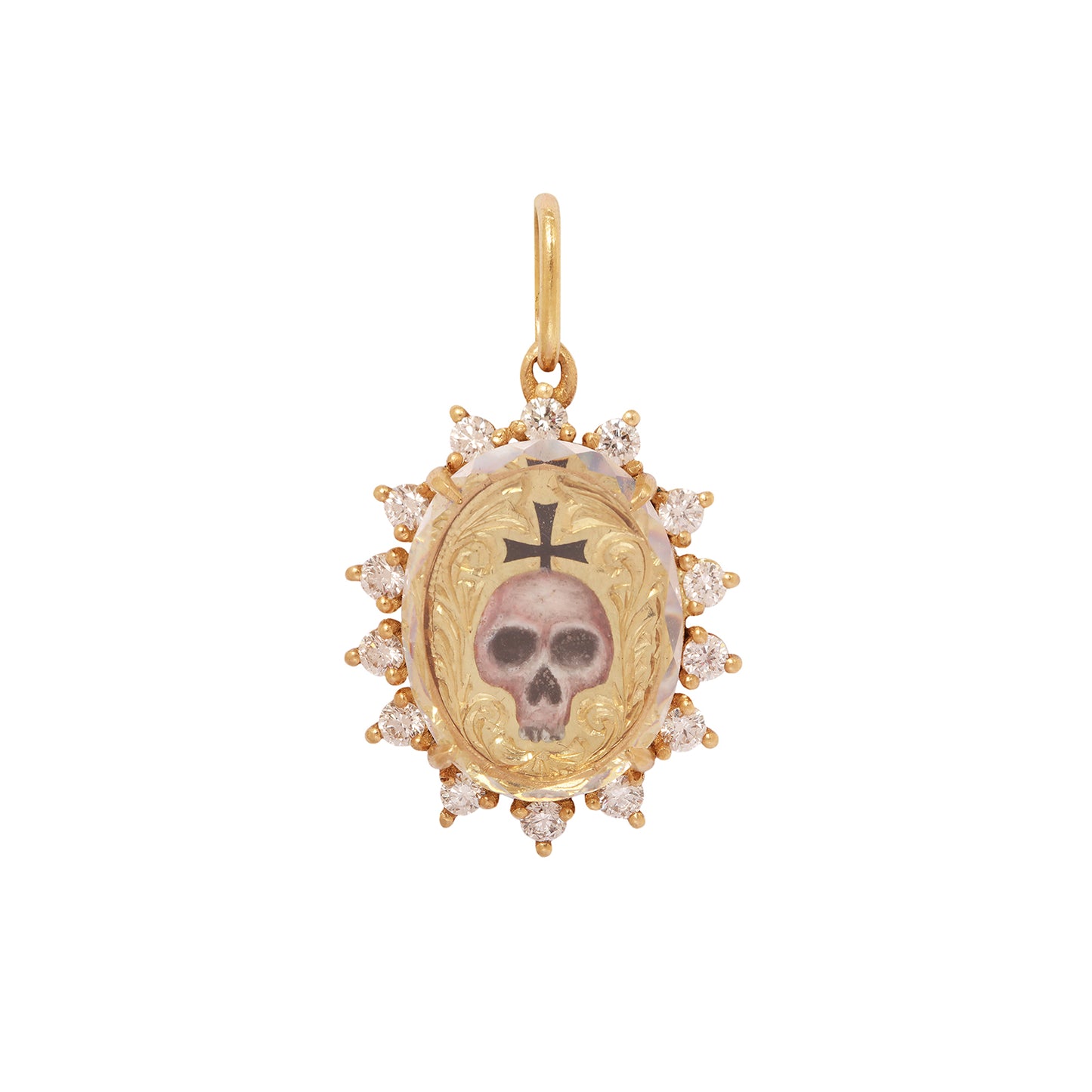 Enamel Skull Charm