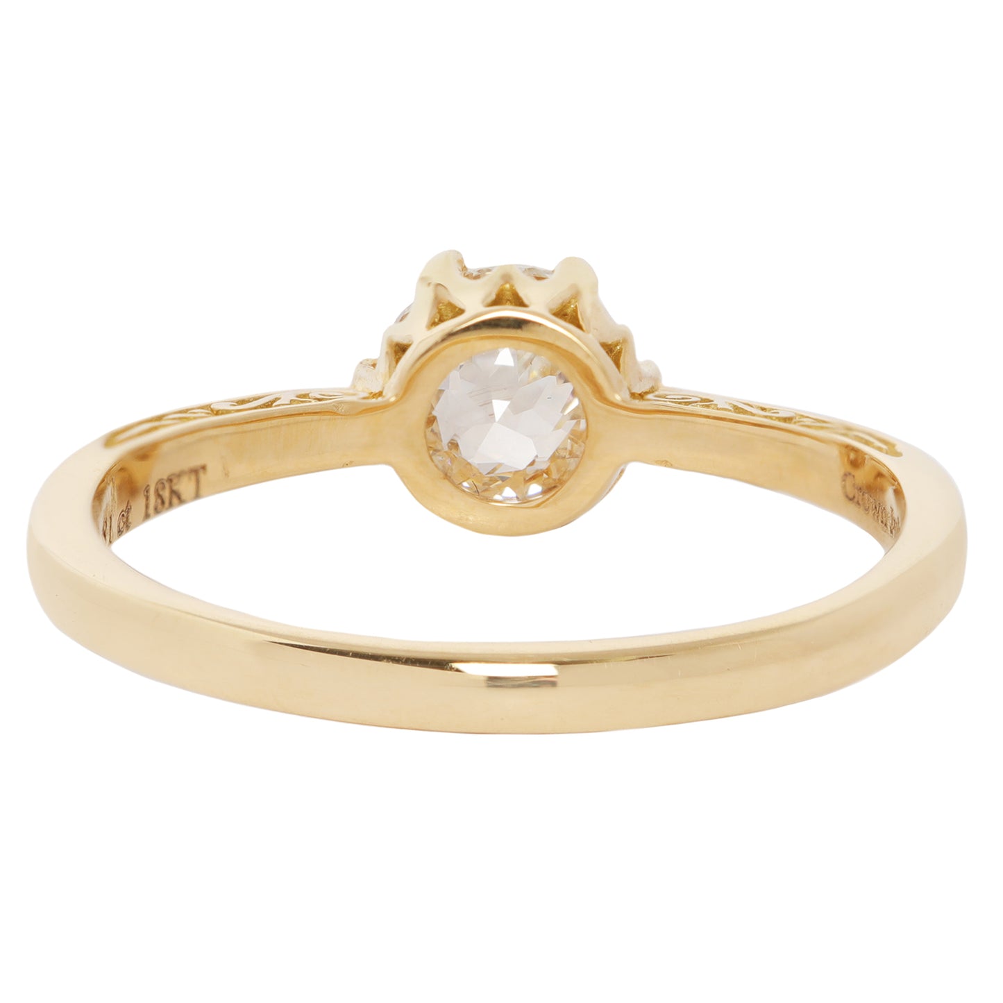 Gleaming Crown Jubilee Solitaire Ring