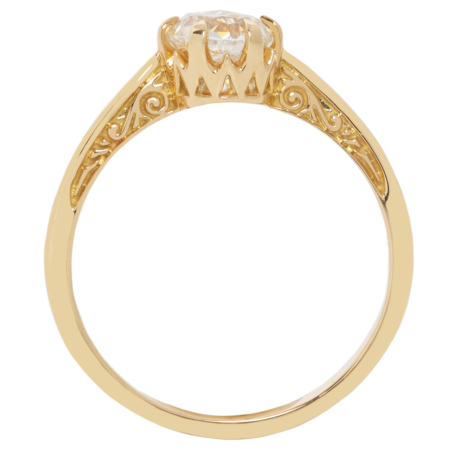 Gleaming Crown Jubilee Solitaire Ring