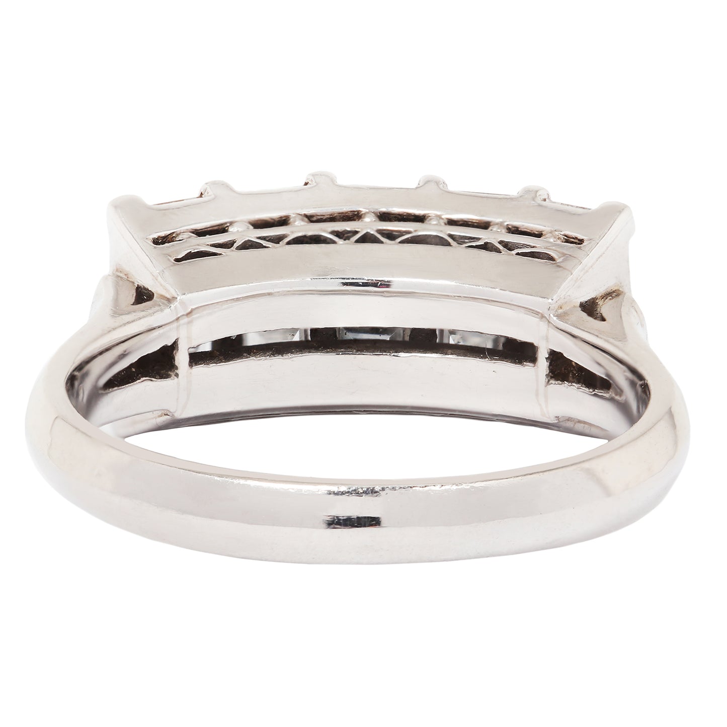 Double Row Diamond Deco Ring