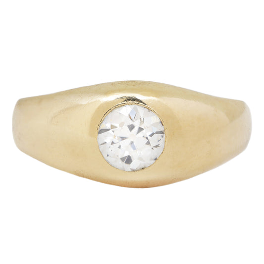 Gold Gilded Diamond Dome Ring
