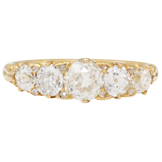 Diamond Filigree Half Hoop Ring