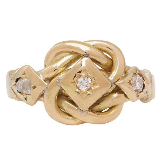 Trio Diamond Knot Ring