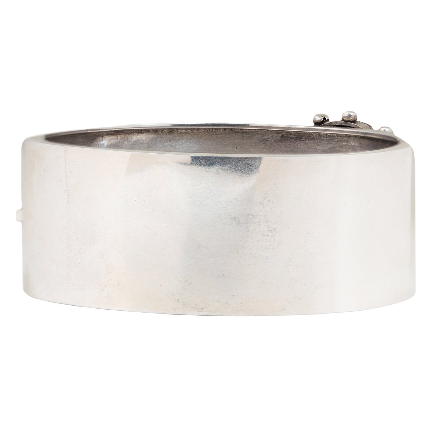 Wide Silver Belt Buckle Bangle