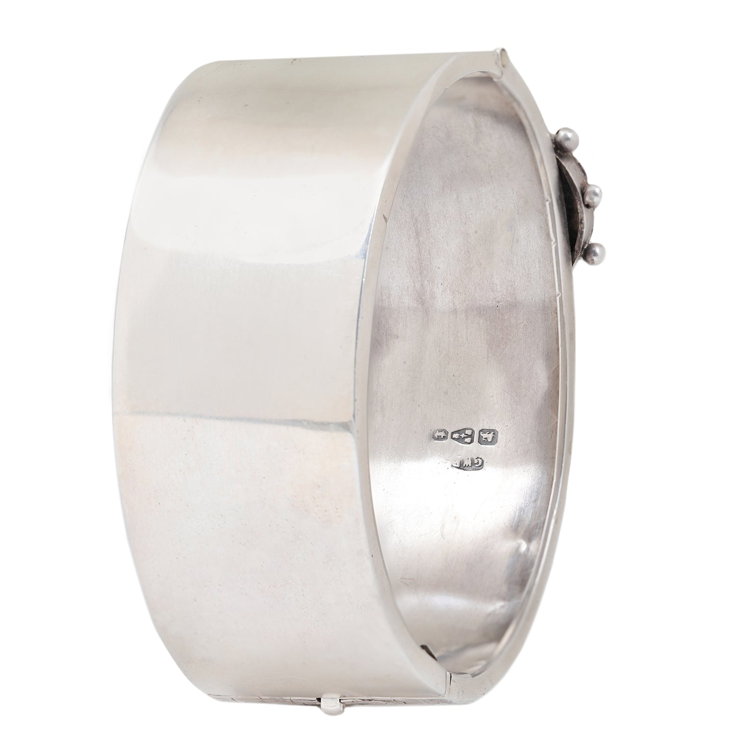 Wide Silver Belt Buckle Bangle