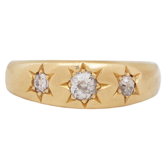 Antique Triple Diamond Star Ring