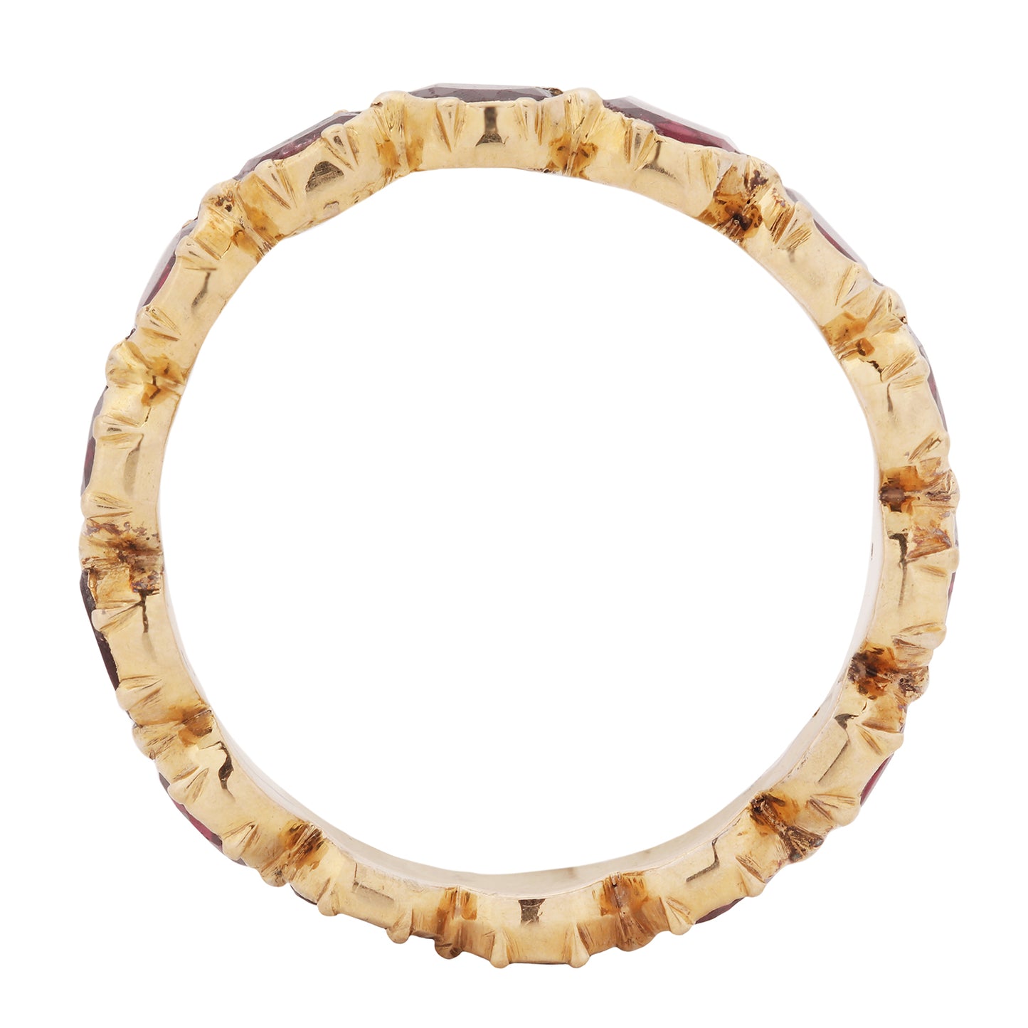 Georgian Garnet Eternity Band