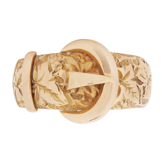 Golden Lily Buckle Ring
