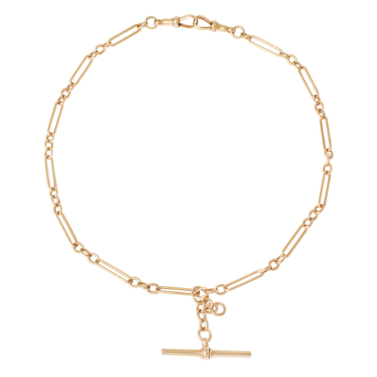 Golden Paperclip Albert Chain