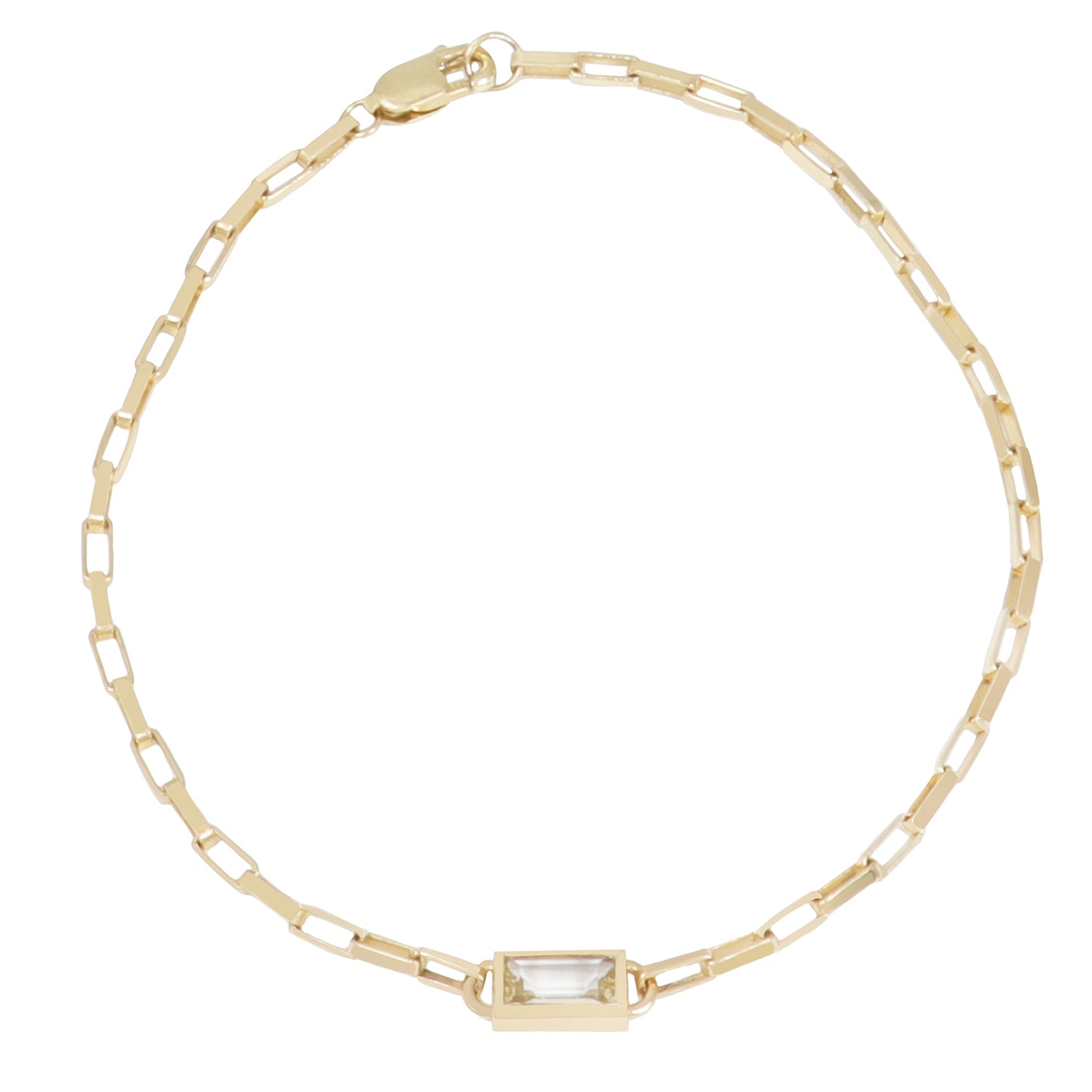 Topaz Baguette Square Bracelet