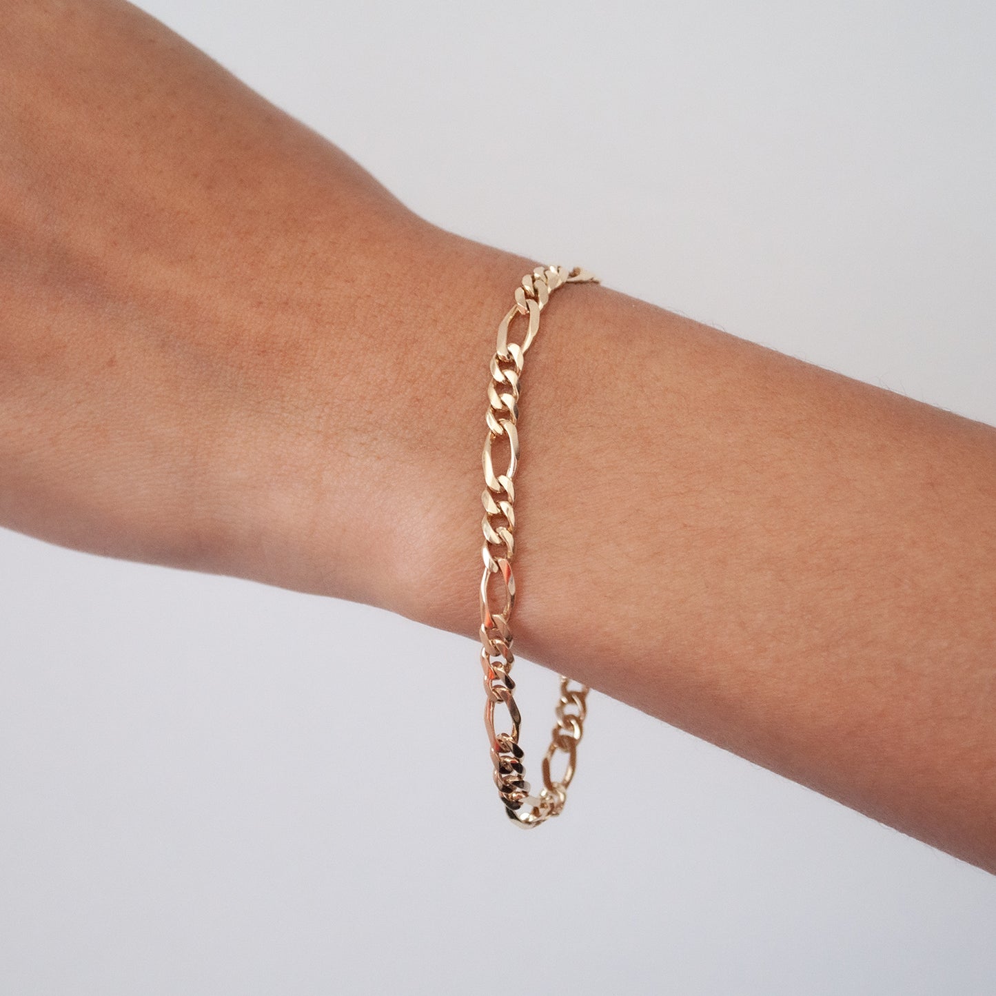 Wide Gold Figaro Bracelet