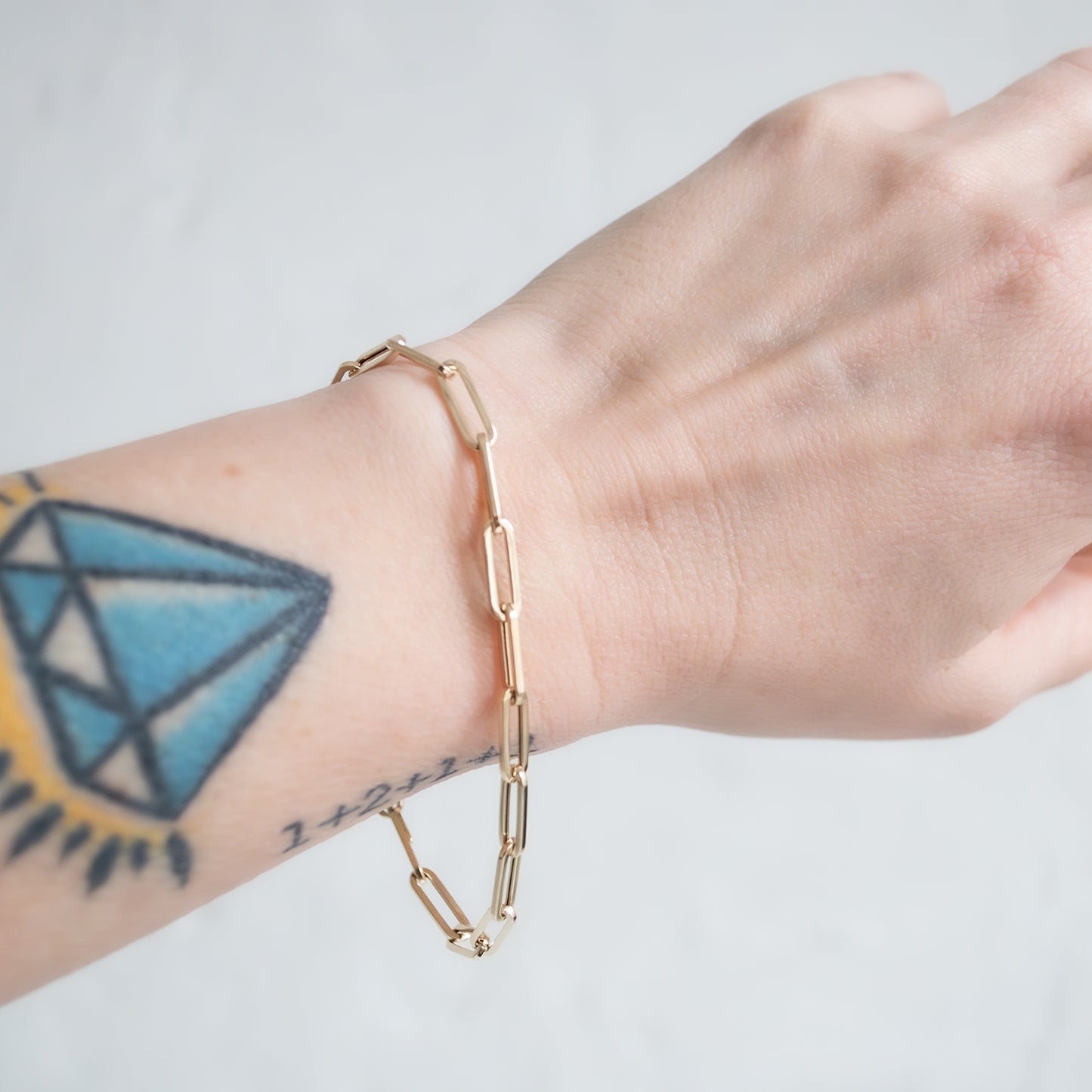 Golden Horizon Paperclip Bracelet