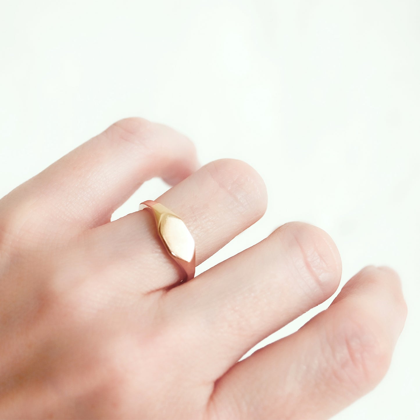 Elongated Summit Signet Ring