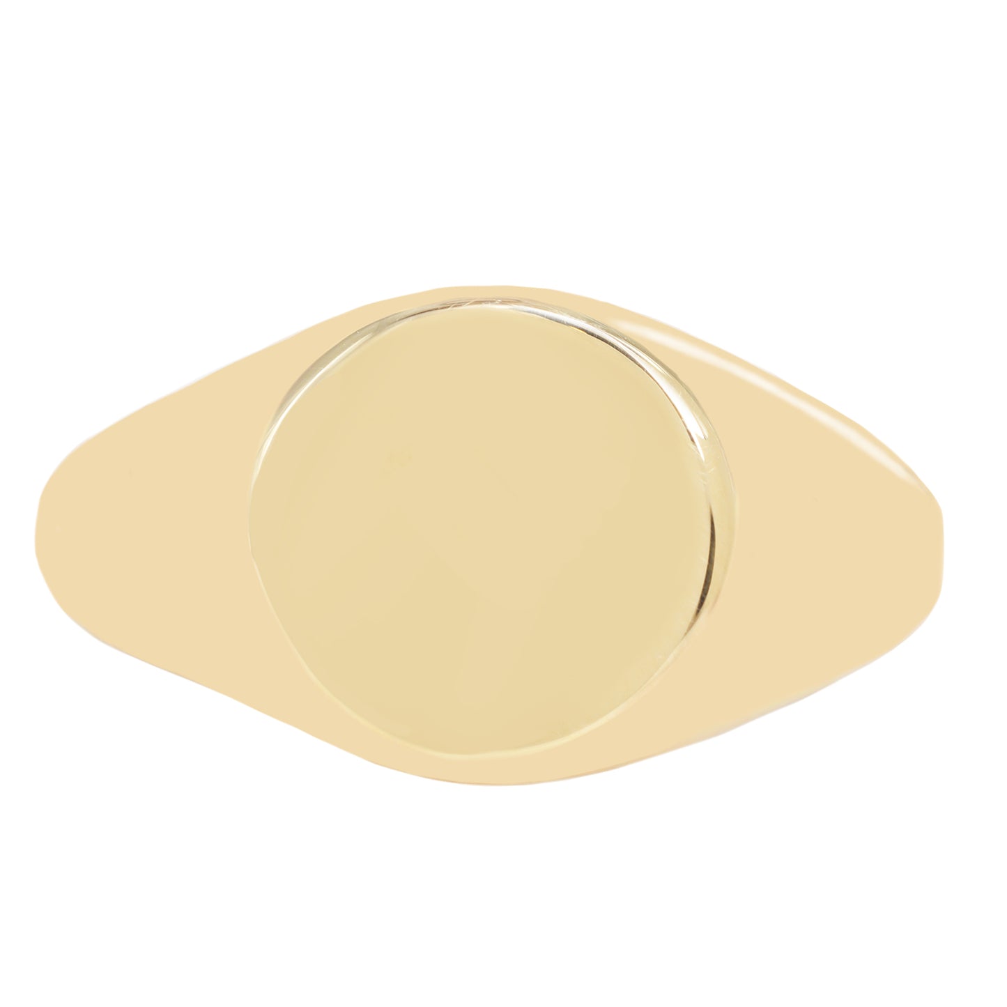 Round Gold Signet Ring