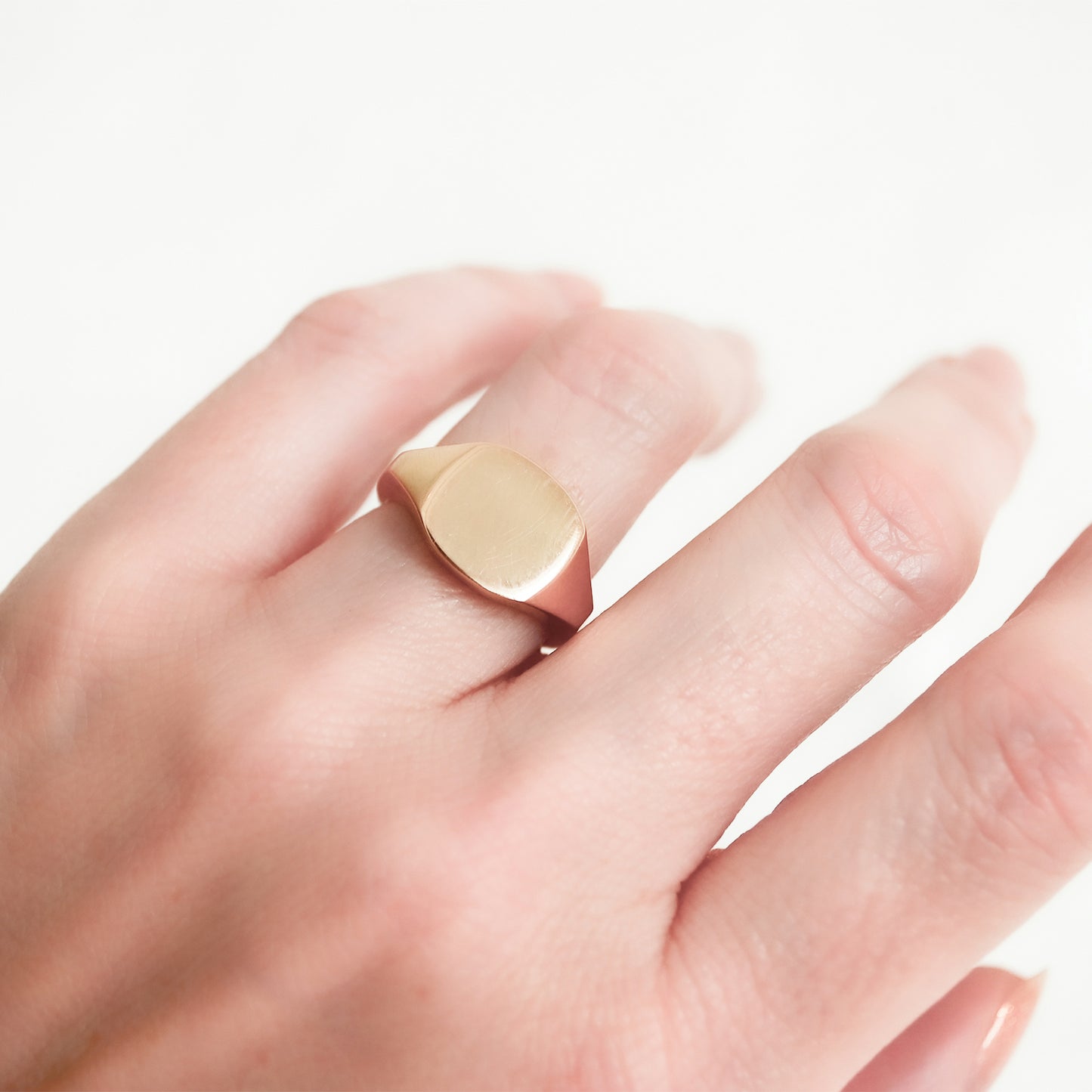 Square Gold Signet Ring