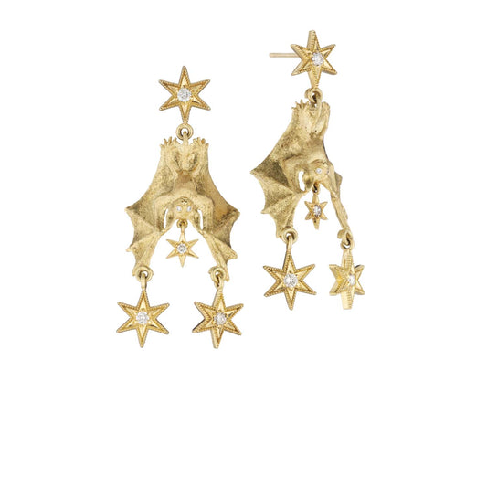 Hanging Flying Fox Earrings