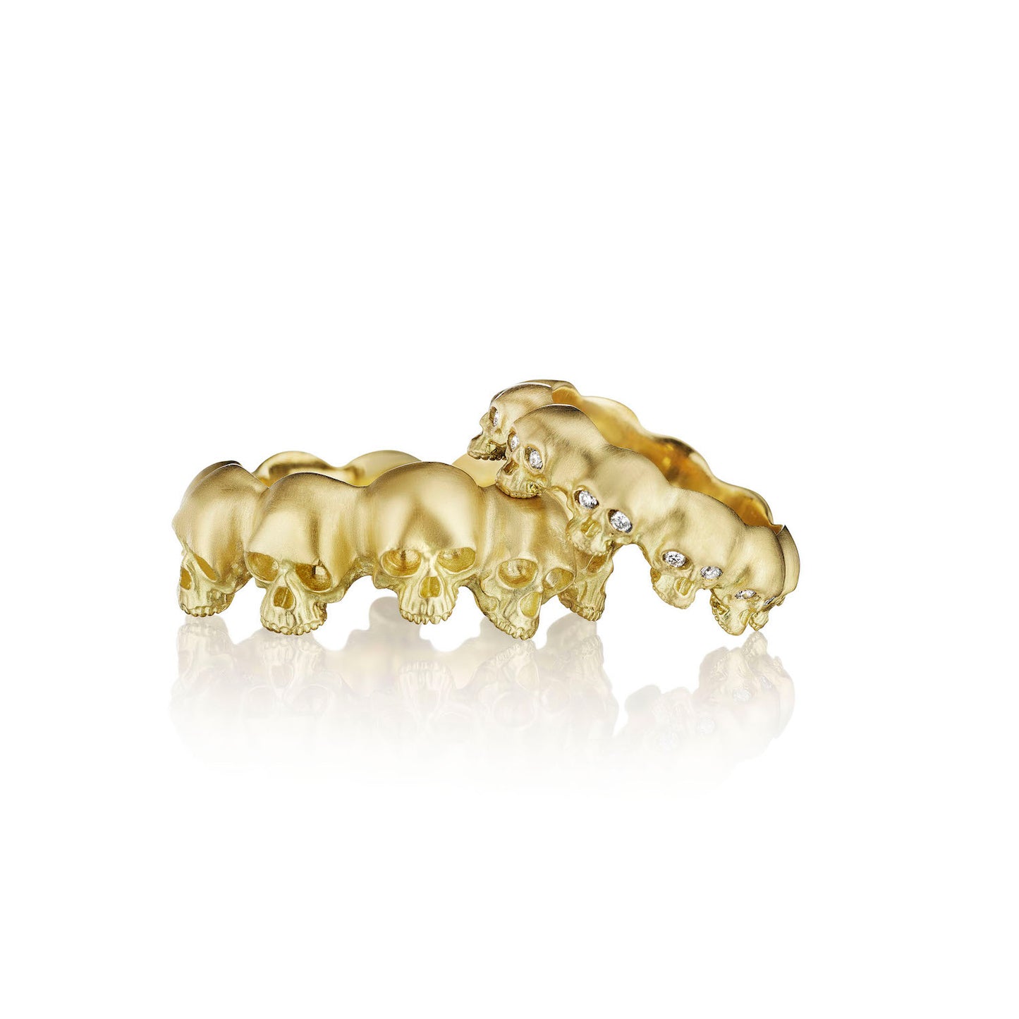 Skull Eternity Band with Diamond Eyes