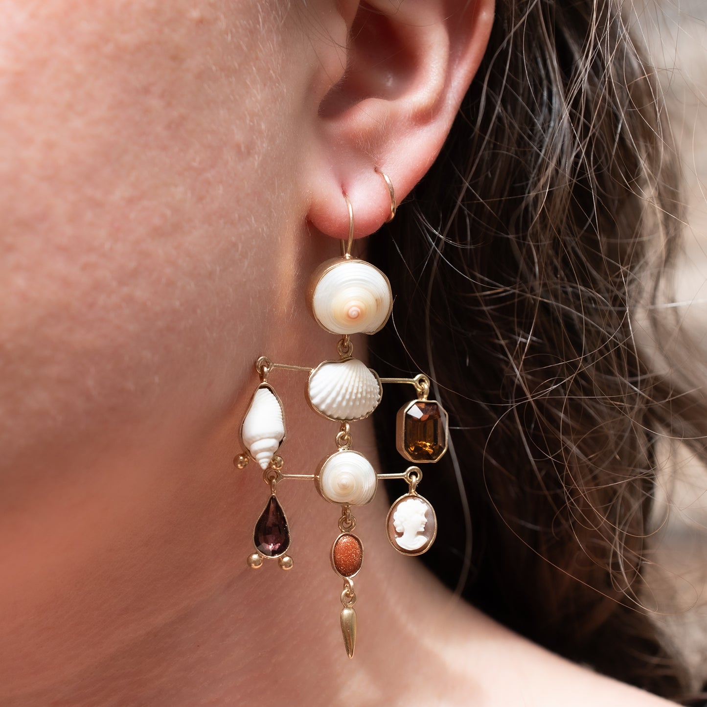 Layered Victorian Drop Earrings