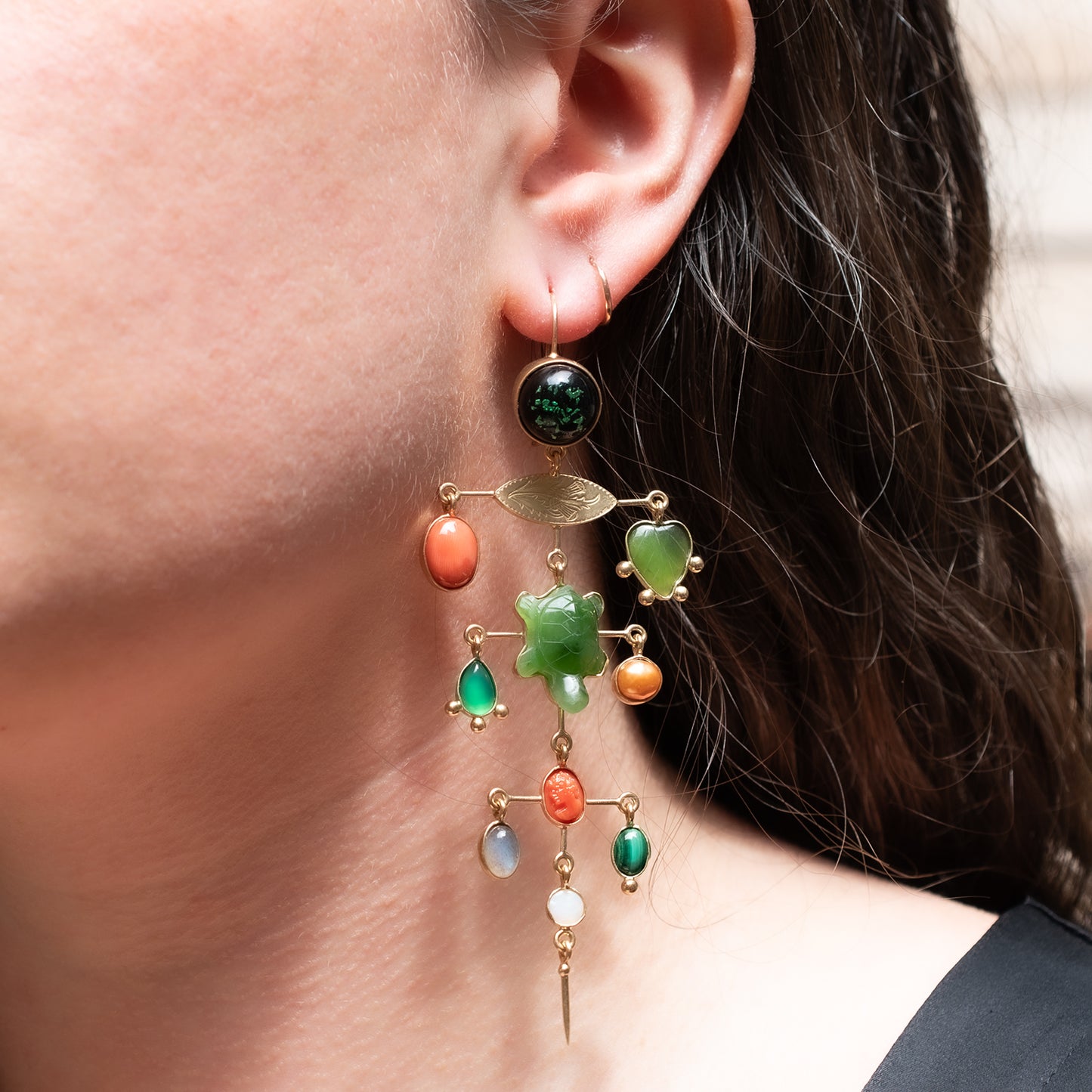 Multilayer Balance Victorian Drop Earrings