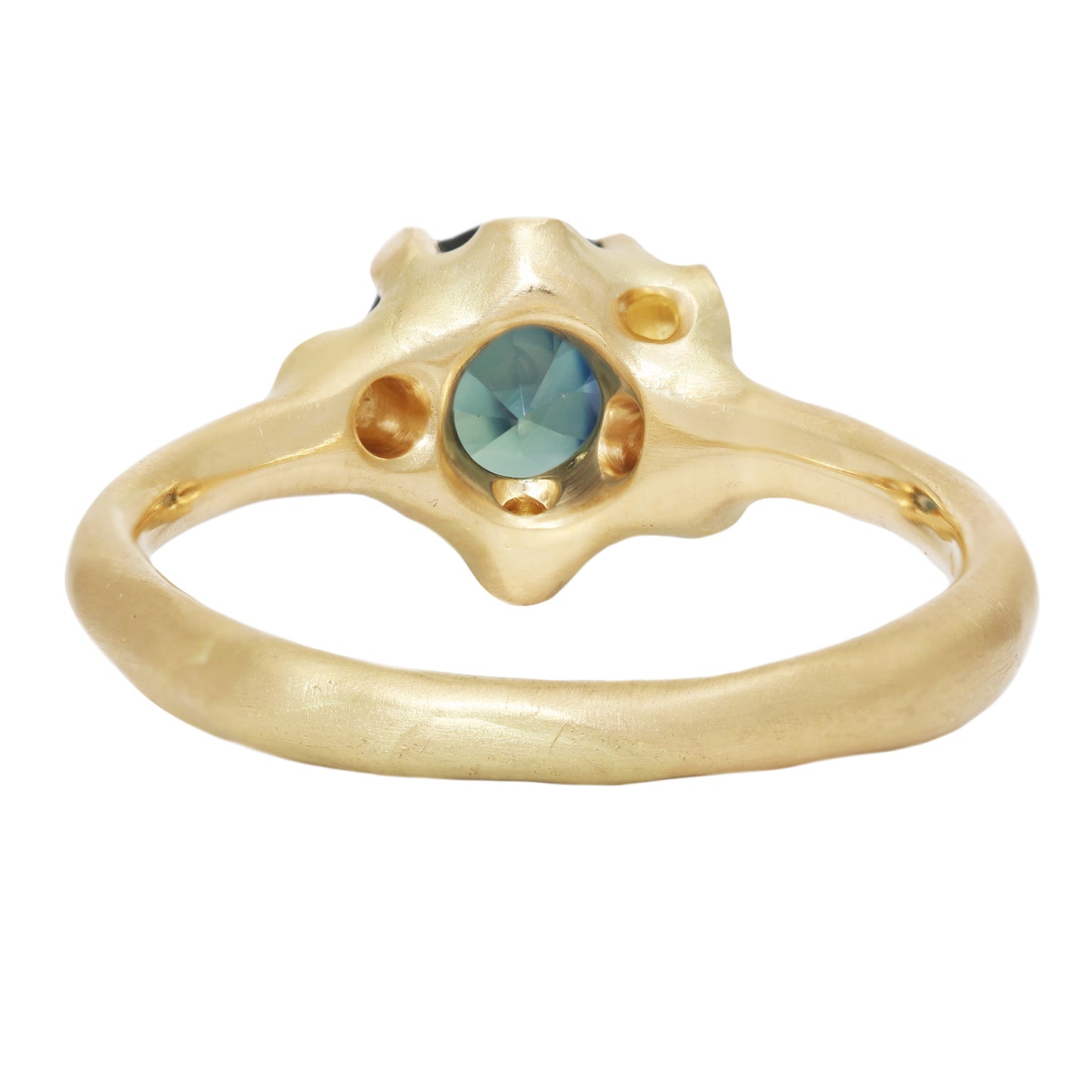 Sea Green Sapphire Cluster Ring