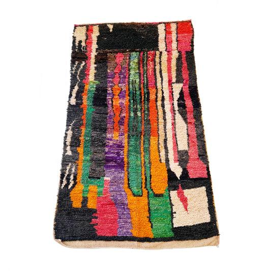 Abstract Jewel Tone Moroccan Rug