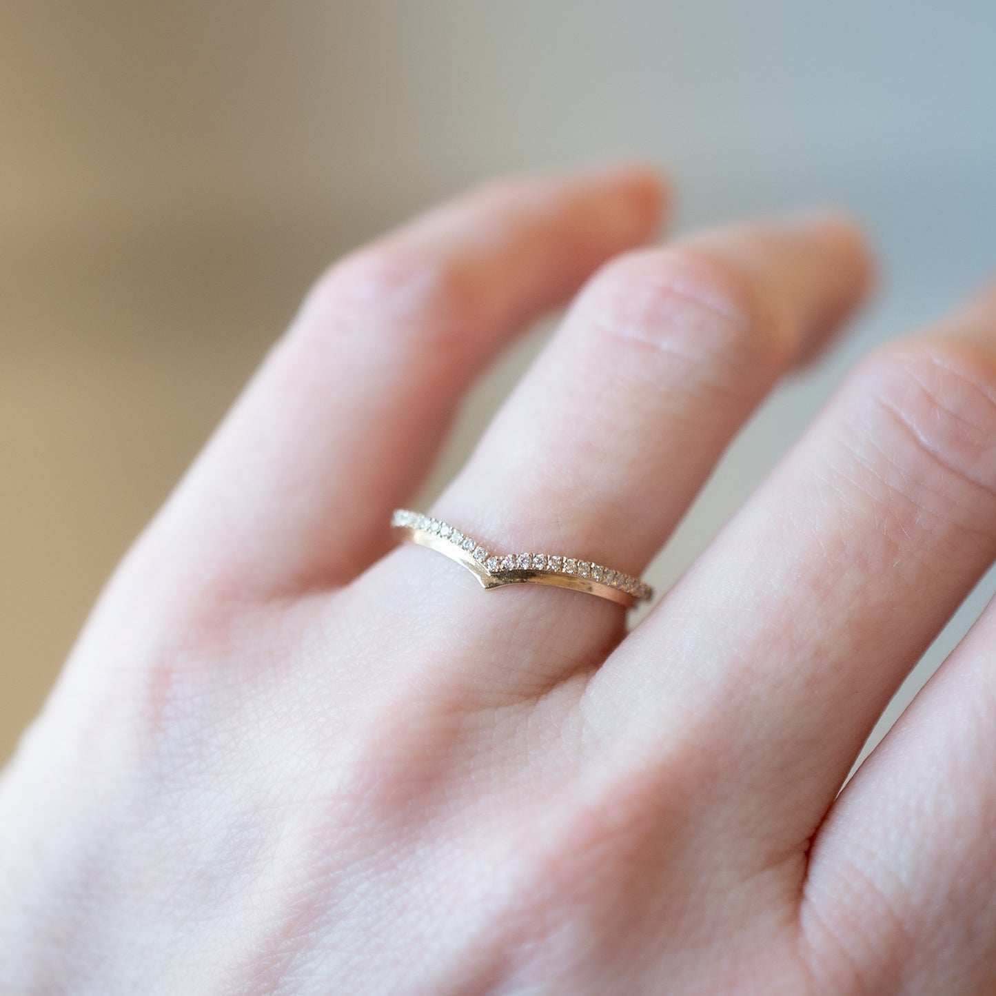 White Diamond Stepped Nesting Band