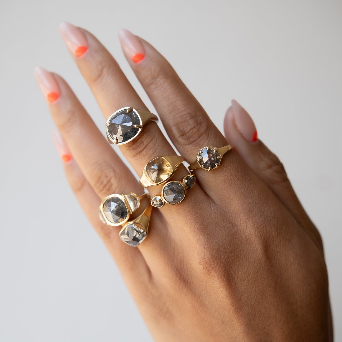 Stardust Diamond Signet Ring