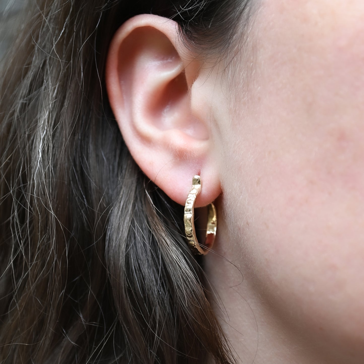 Small Gold Urchin Hoops