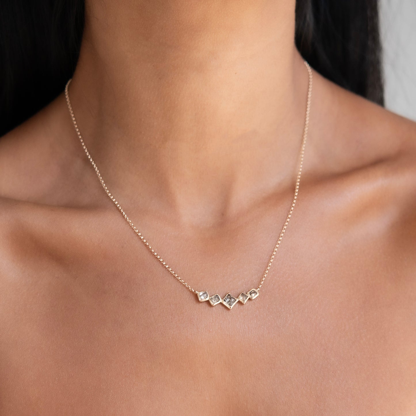 Pyramid Peaks Diamond Necklace