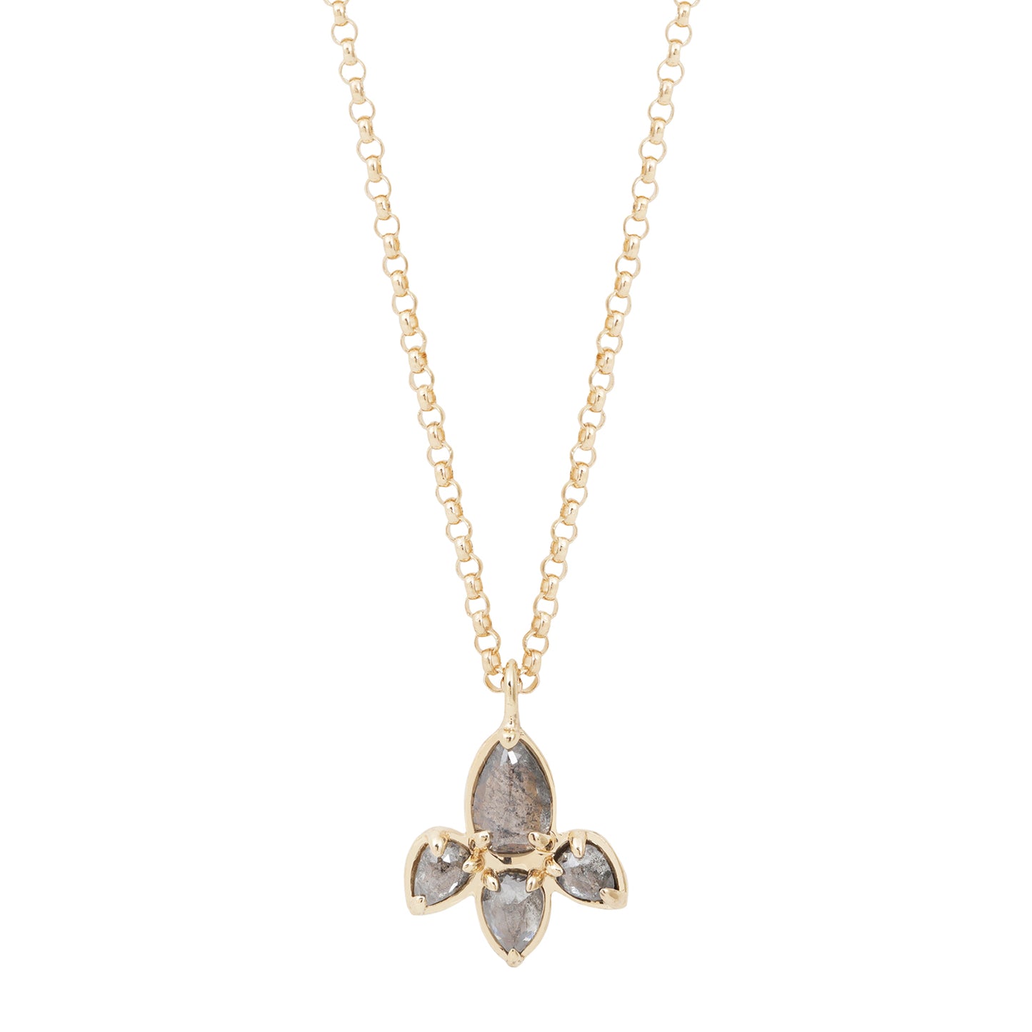 Diamond Lotus Necklace