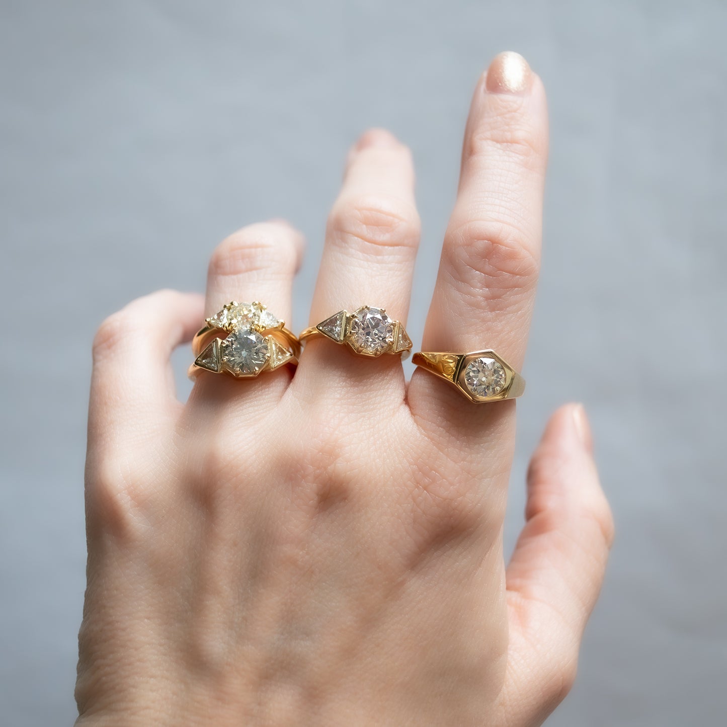 Sweet Trio Diamond Ring