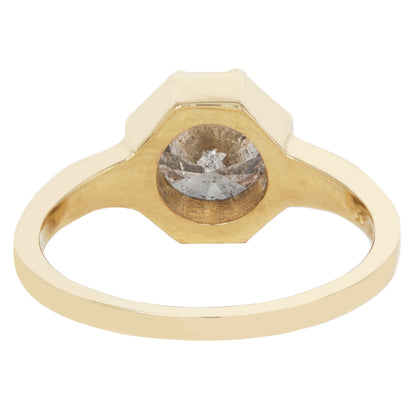 Smoky Diamond Octagon Ring