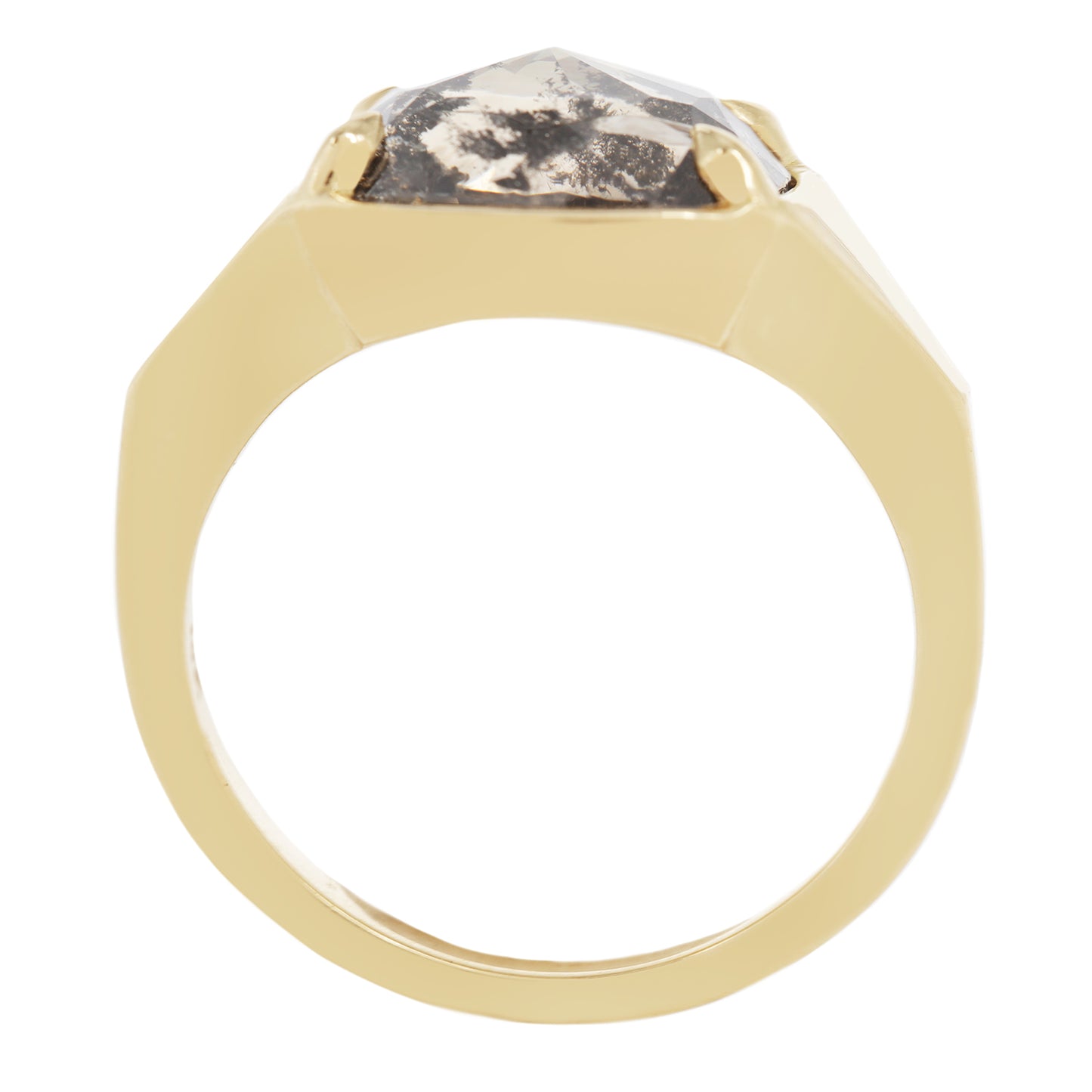 Speckled Diamond Empire Ring