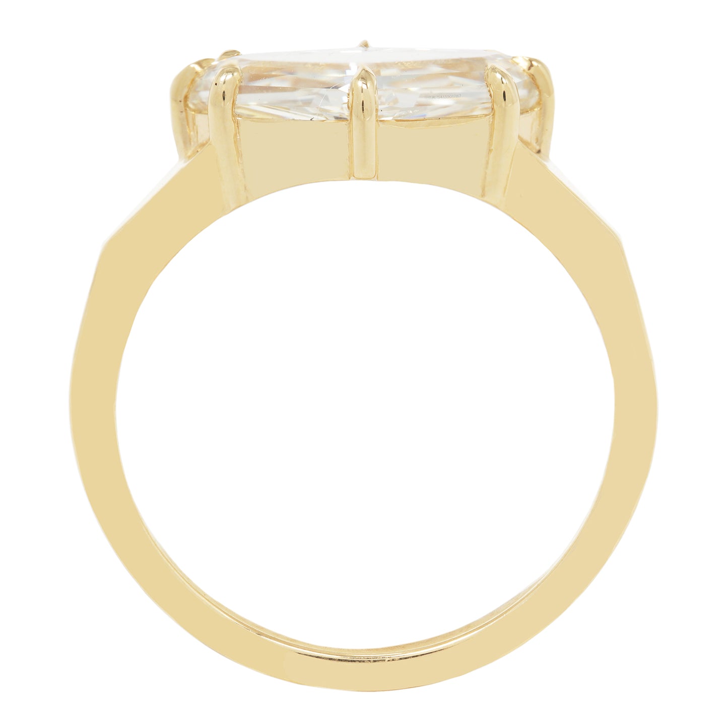 Crystalline Step Cut Diamond Ring
