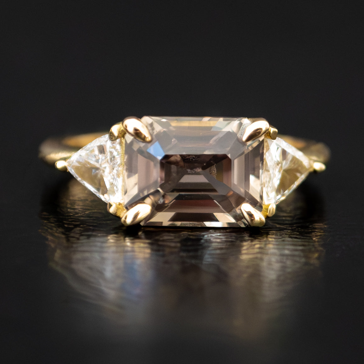Sapphire & Diamond Horizon Ring