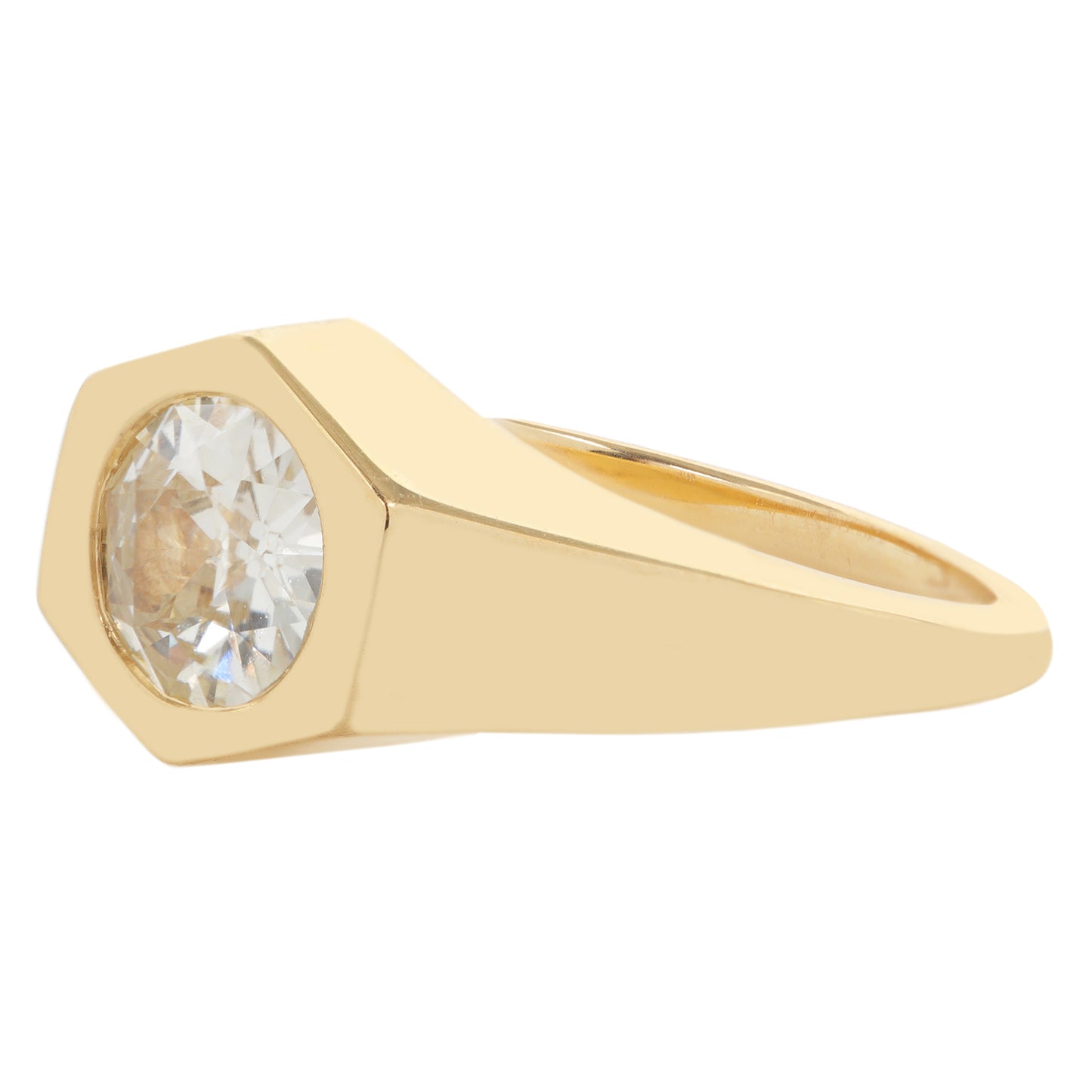 Supernova Diamond Signet Ring